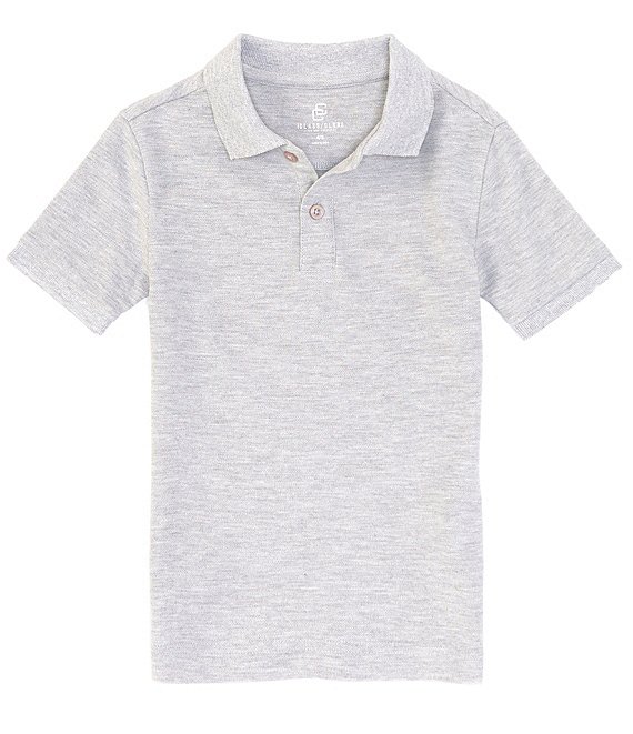 Color:Grey Heather - Image 1 - Little Boys 2T-7 Short Sleeve Pique Polo