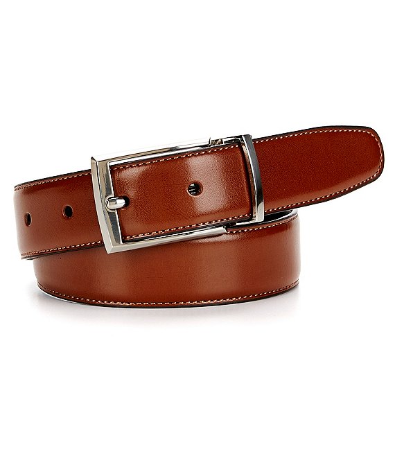 Color:Tan - Image 1 - Boys Reversible Leather Belt