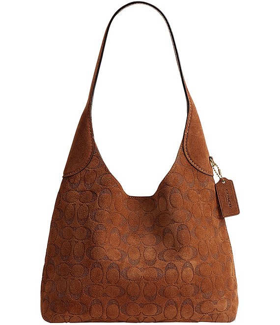 COACH Brooklyn 28 Signature Suede Shoulder Bag
