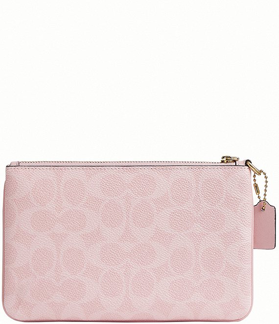 COACH Boxed Essential Small Signature Canvas Cherry Charm Wristlet