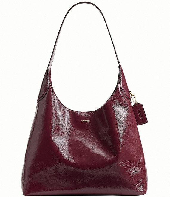 COACH Brooklyn 34 Glazed Leather Shoulder Bag