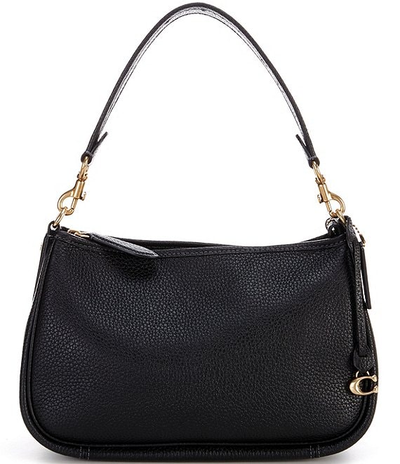 Color:Black - Image 1 - Cary Pebble Leather Crossbody Bag