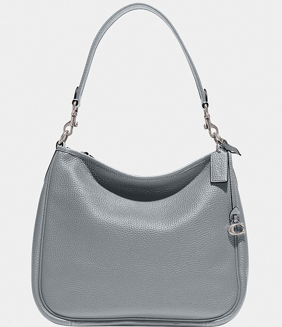 COACH Cary Pebbled Leather Silver Tone Shoulder Bag | Dillard's
