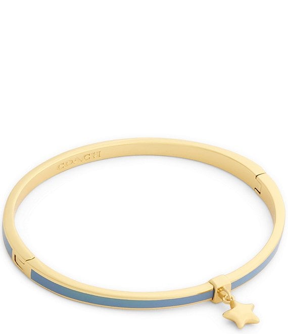 COACH Celestial Star Charm Enamel Bangle Bracelet