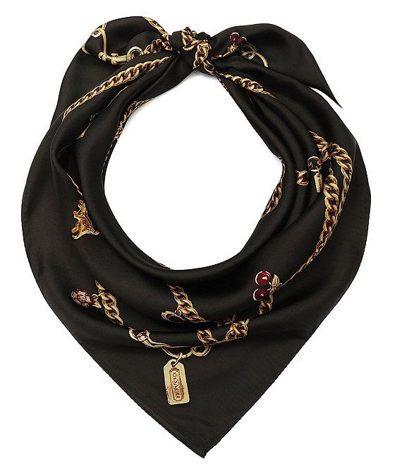 COACH Charms Printed Silk Square Scarf