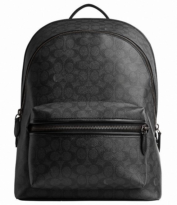 Coach top Signature Coated Backpack