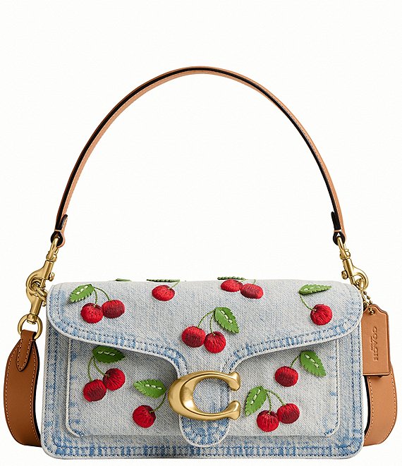 COACH Cherry Denim Tabby 26 Bag