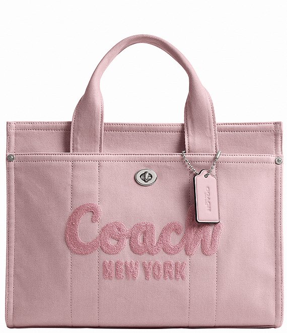 COACH Ballerina Denim Large Cargo Tote Bag, Ballerina - Image 1