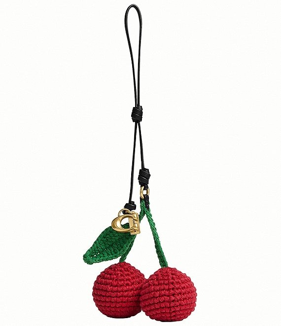 COACH Crochet Cherry Bag Charm