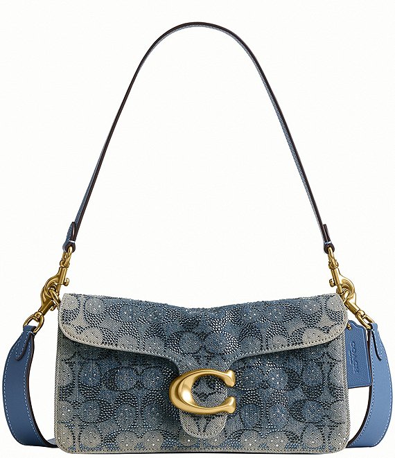 Coach Crystal Signature Denim Tabby 26 Shoulder Bag | Dillard's