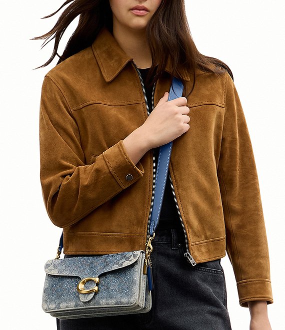 COACH Crystal Signature Denim Tabby 26 Shoulder Bag | Dillard's