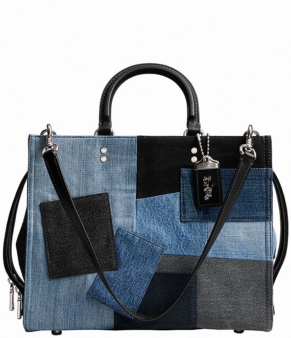COACH Denim Patchwork Rogue Bag | Dillard's