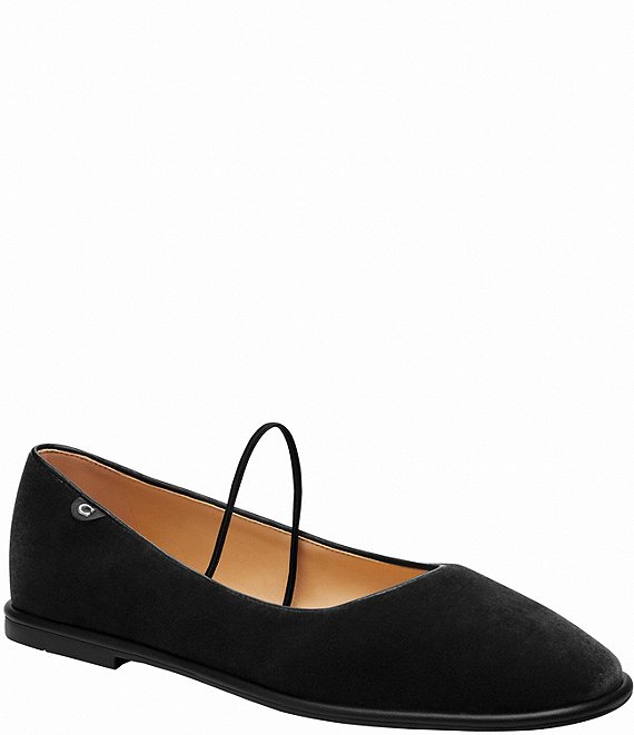 Coach online black velvet shoes