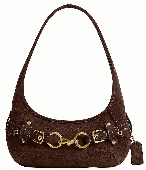 COACH Ergo Suede Belted Shoulder Bag