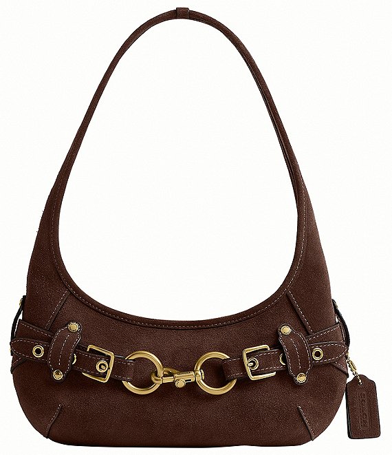 COACH Ergo Suede Belted Shoulder Bag