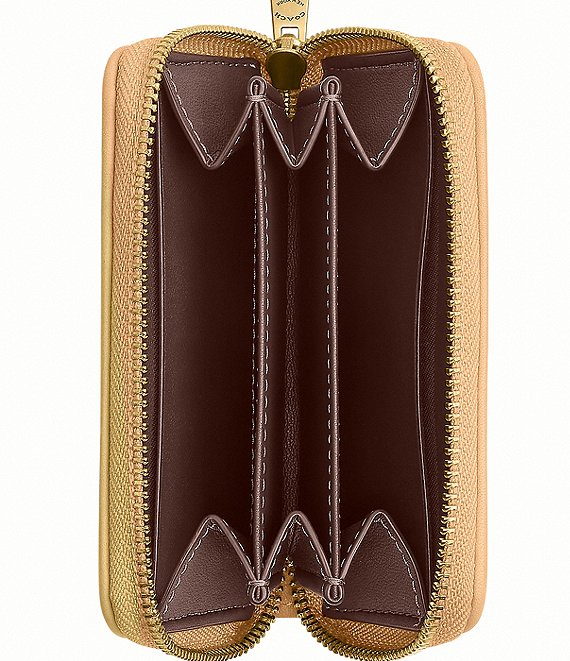 COACH Essential Small Zip Around Signature Jacquard Card Case