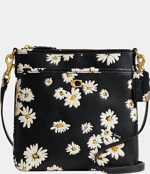 COACH Kitt Messenger Crossbody Bag Bouquet Floral Print Pebble sold Leather NWT FIN