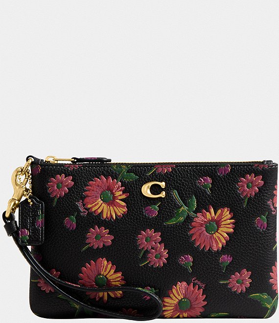 Coach Boxed Corner Zip Wristlet with 2 Detachable Charms, Sv/Midnight Multi  With Snowman Print : Amazon.in: Shoes & Handbags