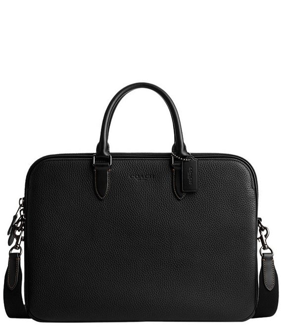 COACH Gotham Pebble Leather Slim Briefcase