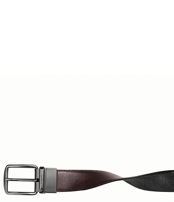 Coach Harness Buckle Reversible Pepper Leather Belt | Dillard display picture 2