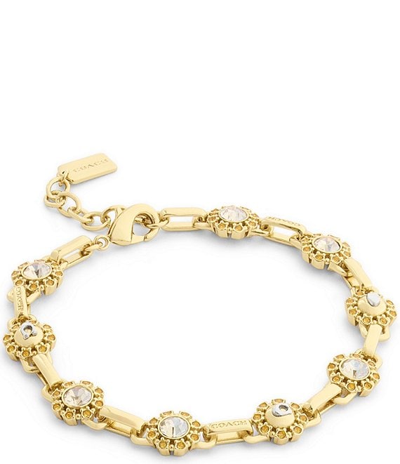 COACH Heirloom Tea Rose Link Line Bracelet