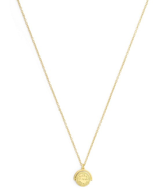 COACH Heritage Coin Spinner Short Pendant Necklace