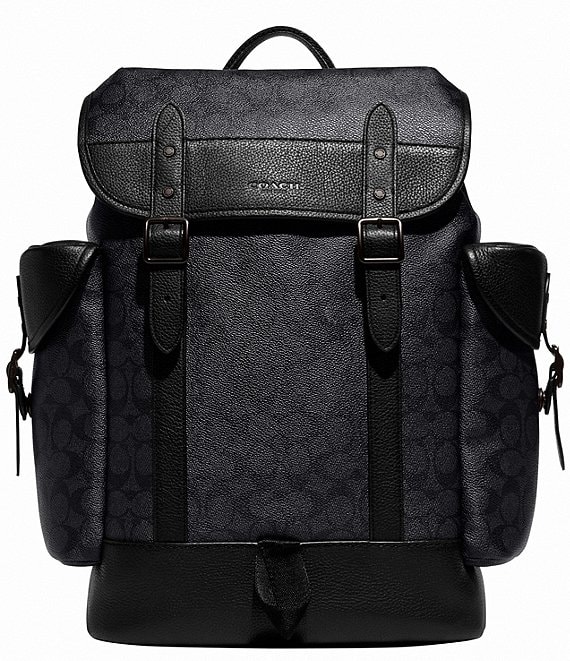 COACH Hitch Signature Canvas/Polished Pebble Leather Backpack | Dillard's