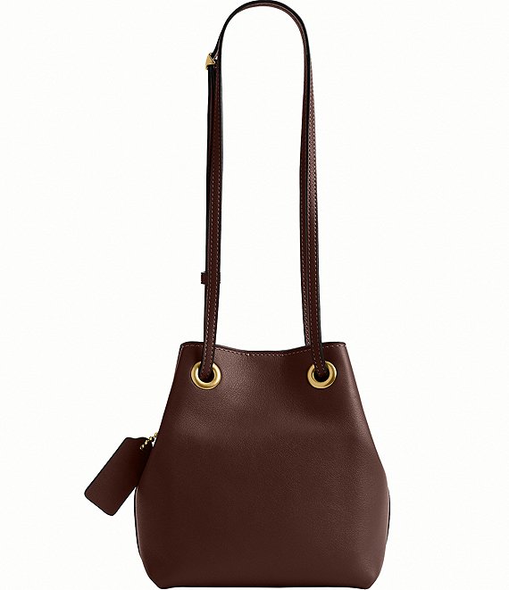 COACH Jade Leather Drawstring Bucket Bag | Dillard's