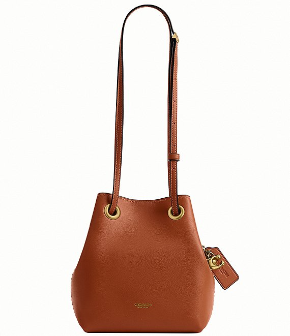 COACH Jade Leather Drawstring Bucket Bag | Dillard's