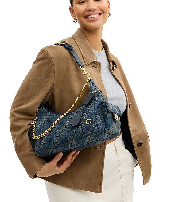 COACH Juliet Soft Quilted Loved Denim Pocket Bag 30 | Dillard's