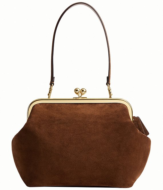 COACH Kisslock 27 Suede Frame Shoulder Bag | Dillard's
