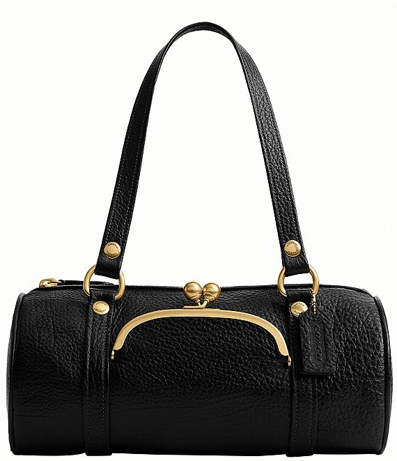 COACH Kiss Lock One Shoulder Bag Black① COACH Kisslock Barrel Shoulder Bag | Dillard's