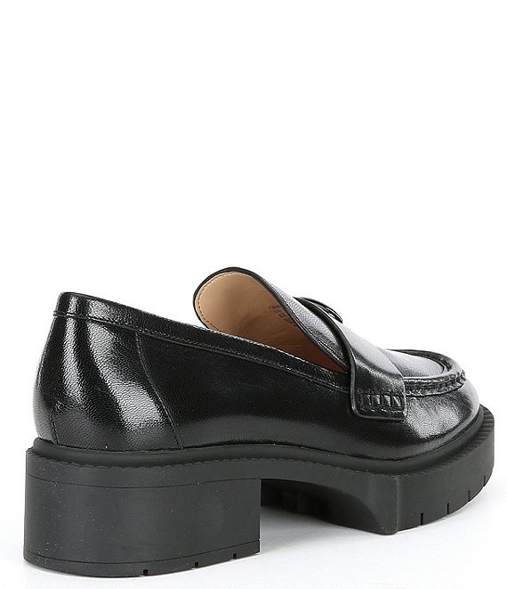 COACH Leah Leather Chunky Logo Platform Loafers | Dillard's COACH Leah Leather Chunky Logo Platform Loafers | Dillard's