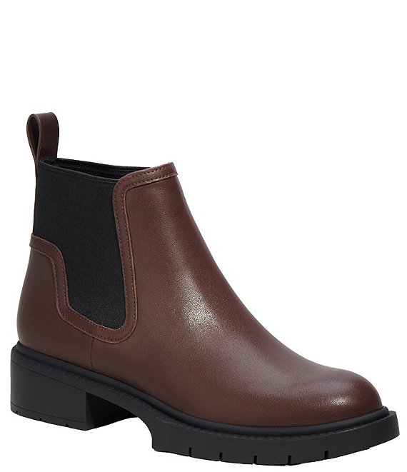 COACH Lenora Leather Chelsea Booties Dillard s