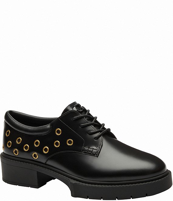 新作ウエア Lyla COACH Grommets Dillard's | Oxfords Platform Leather テレビ