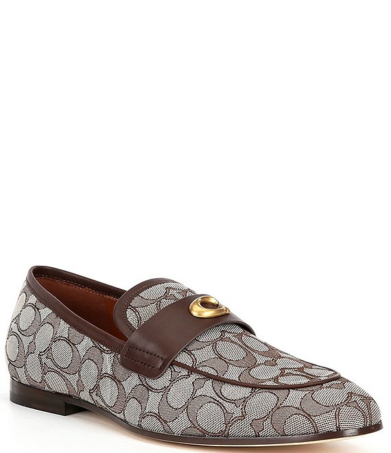 skildring Kantine Udfyld COACH Men's Sculpt C Signature Jacquard and Leather Loafers | Dillard's