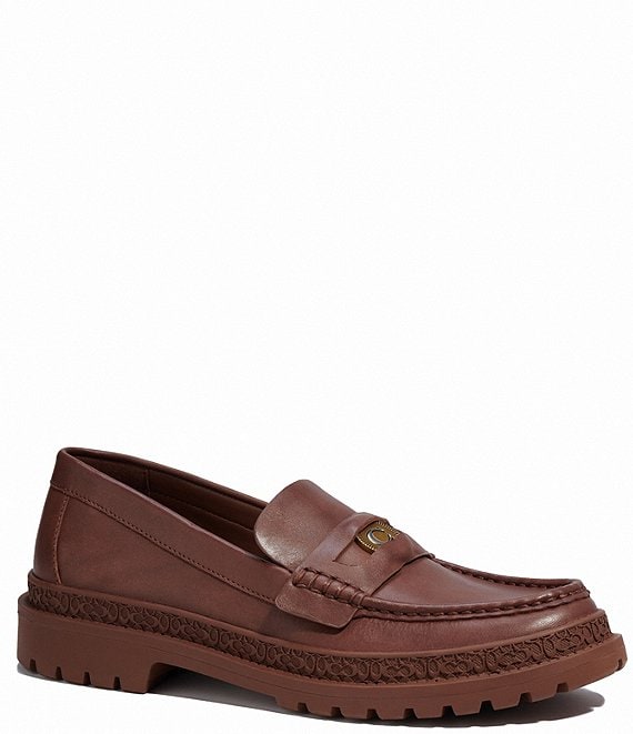 COACH Men's Signature Coin Leather Loafers | Dillard's