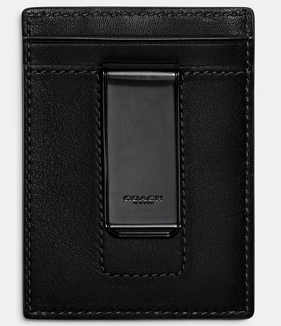 COACH Sport Calf Leather Money Clip Card Case | Dillard's
