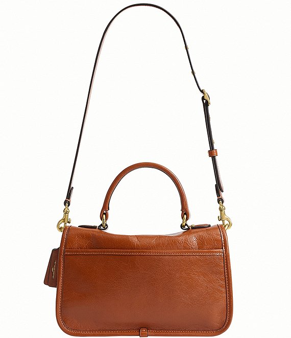 COACH Metropolitan 24 Glazed Leather Messenger Bag | Dillard's