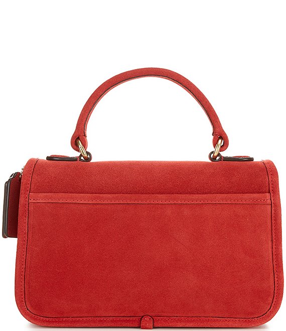 COACH Metropolitan 24 Suede Turnlock Messenger Bag | Dillard's