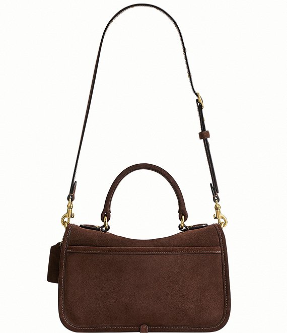 COACH Metropolitan 24 Suede Turnlock Messenger Bag | Dillard's