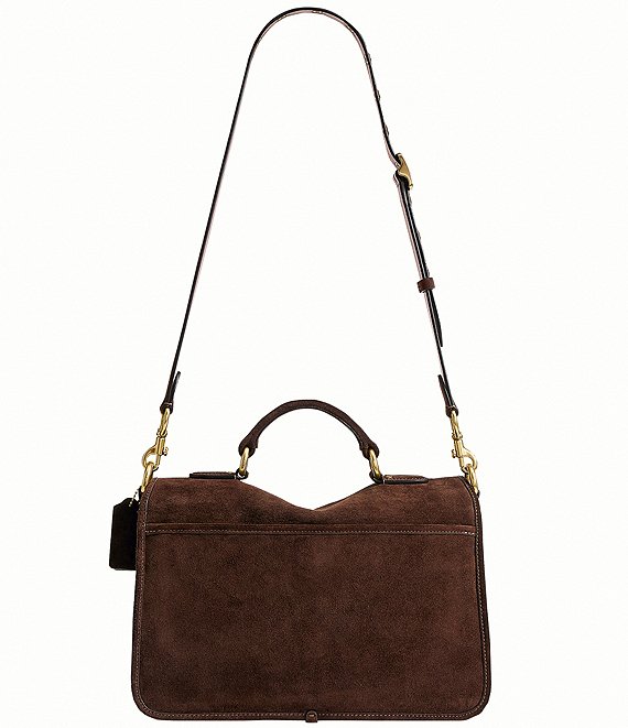 COACH Metropolitan 31 Suede Turnlock Messenger Bag | Dillard's