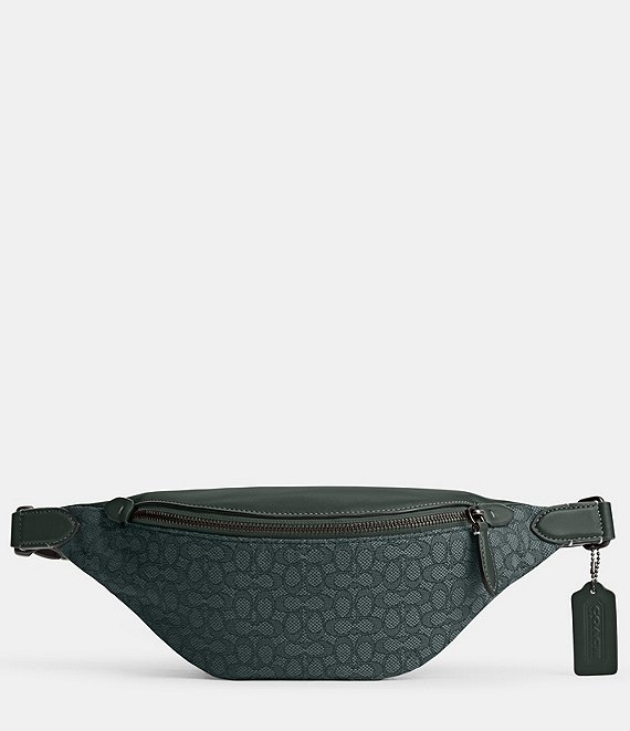 Men's Leather Bag - Men's Belt Bag - Green