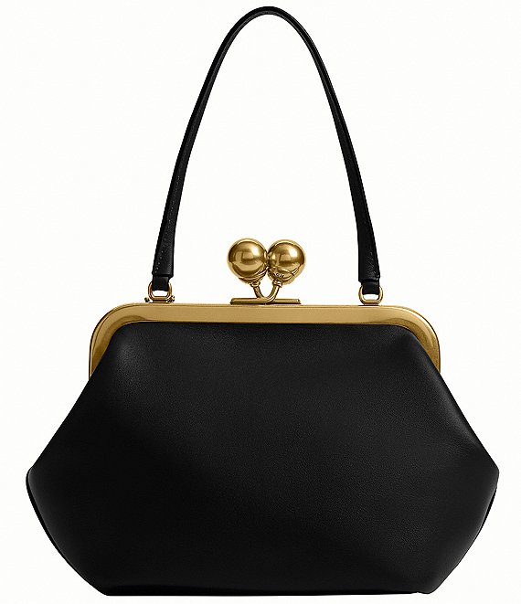 COACH FRAME 16 KISSLOCK LEATHER BLACK 1969 RE-EDITION LIMITED COACH NWT ミニバッグ バッグ