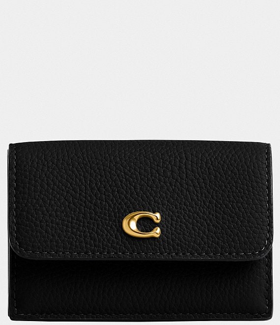Coach black trifold wallet  Trifold wallet, Wallet, Small crossbody bag