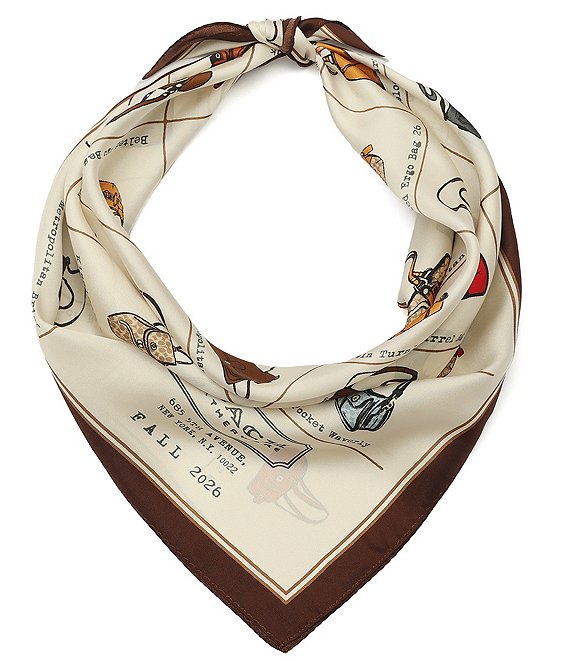 COACH Originals Catalog Printed Silk Bandana Scarf