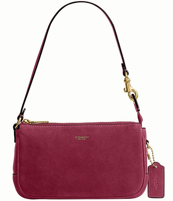 COACH Plaza Bag 18 Suede Shoulder Bag | Dillard's