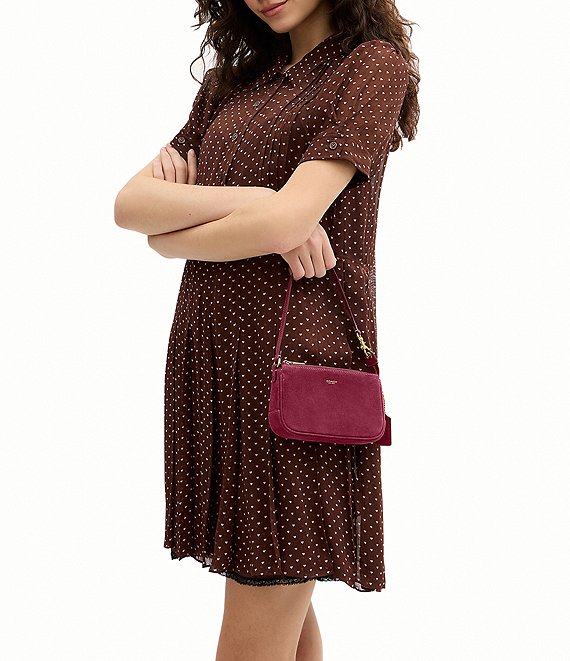 COACH Plaza Bag 18 Suede Shoulder Bag | Dillard's