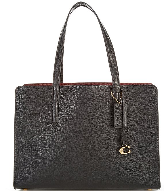 COACH Taylor Pebbled Leather Gold Tone Tote Bag | Dillard's