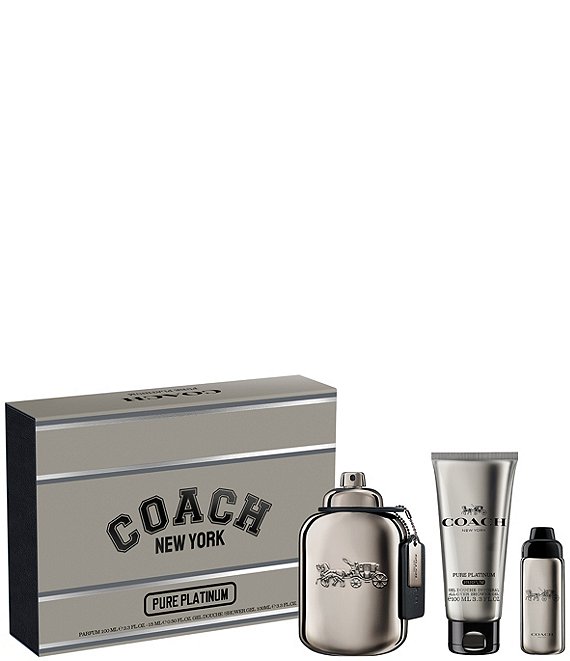 COACH Pure Platinum Parfum for Men 3-Piece Gift Set